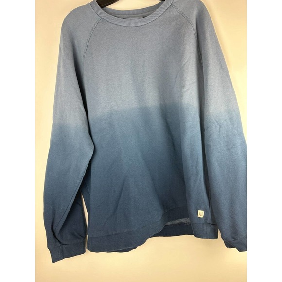 Marine Layer Dip Dye Raglan Sweathshirt Ombre Blue Crew Men's Size XL H14195 - Picture 6 of 11